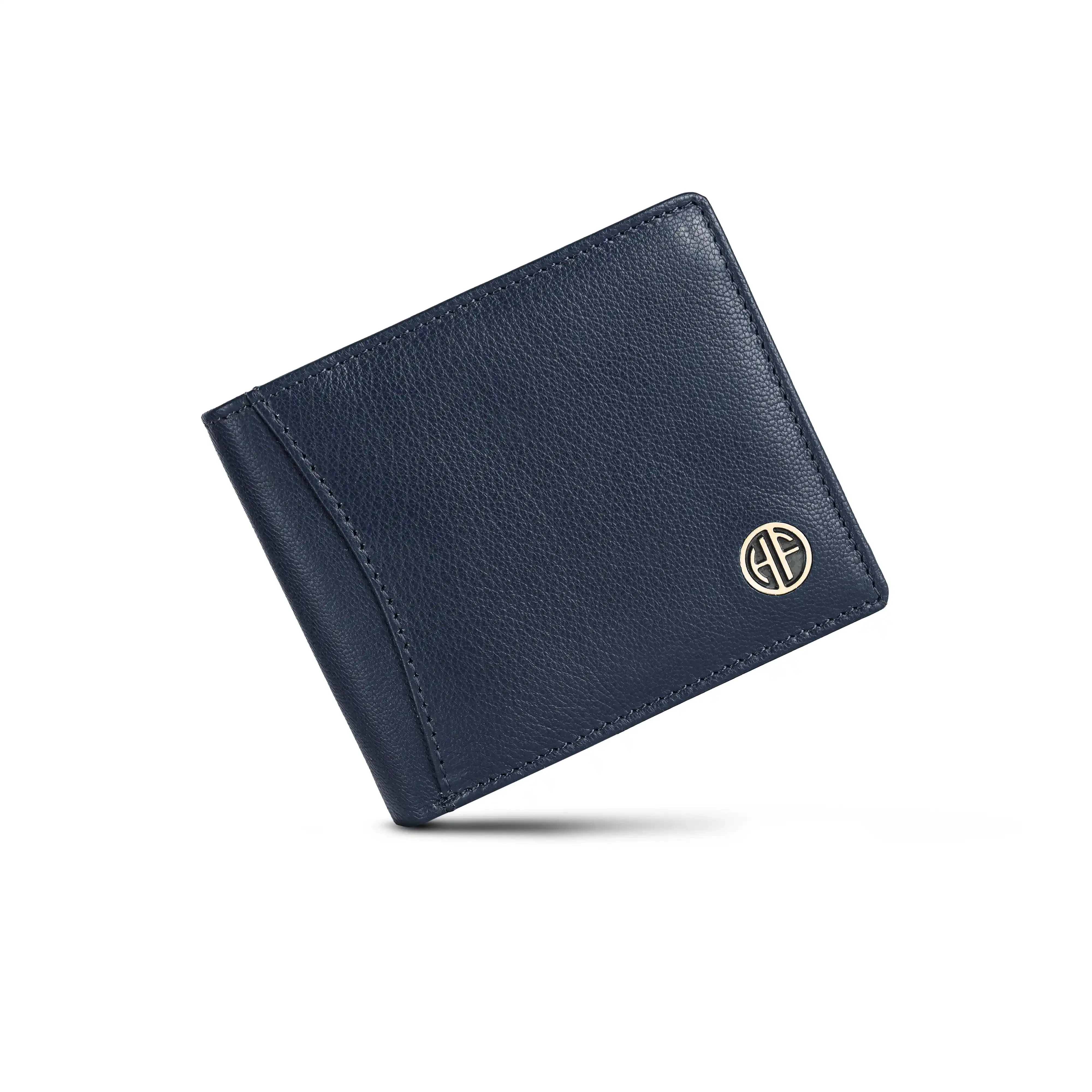 Genuine Leather Wallet for Men with 6 ATM Card Slots - RFID Protected