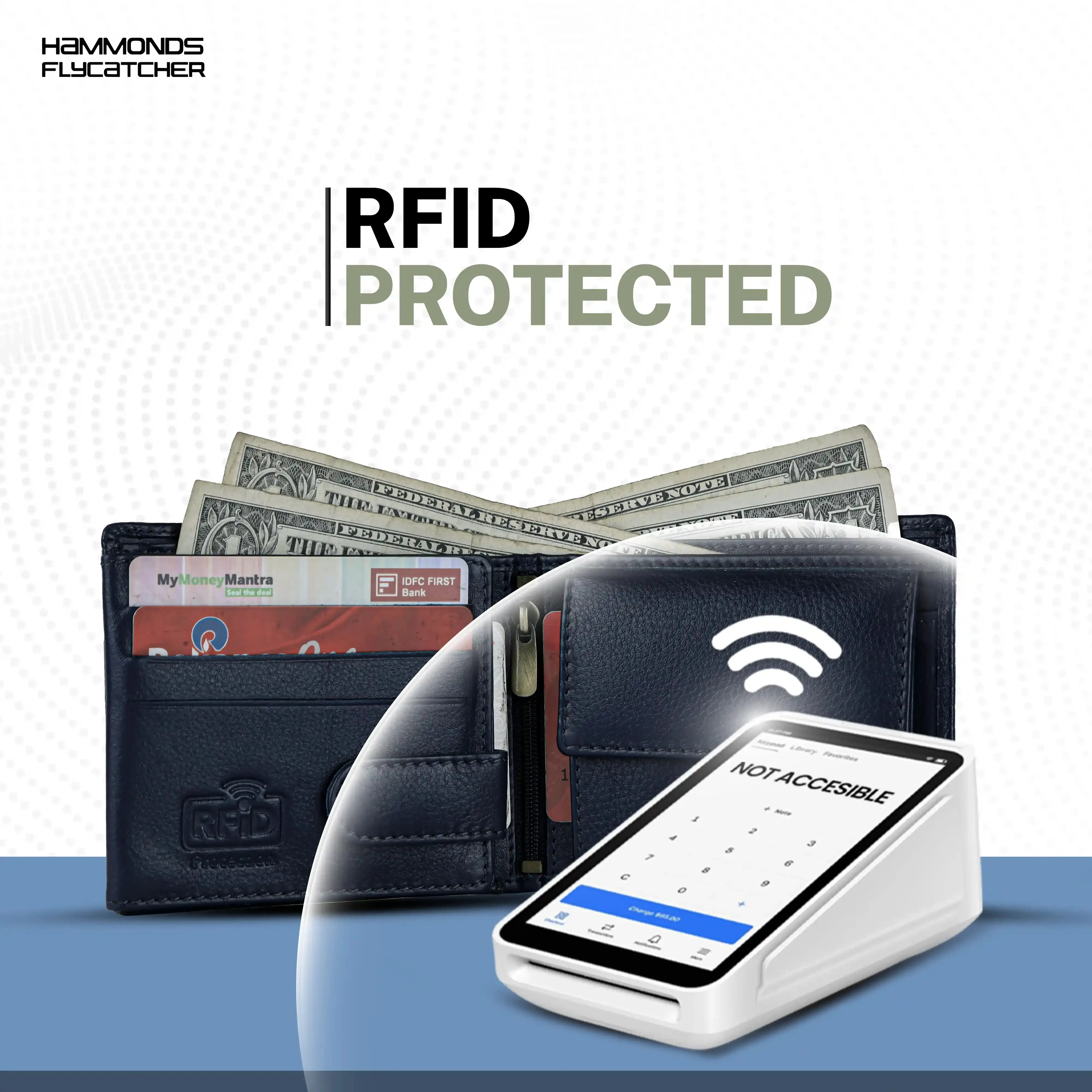 Genuine Leather Wallet for Men with 6 ATM Card Slots - RFID Protected