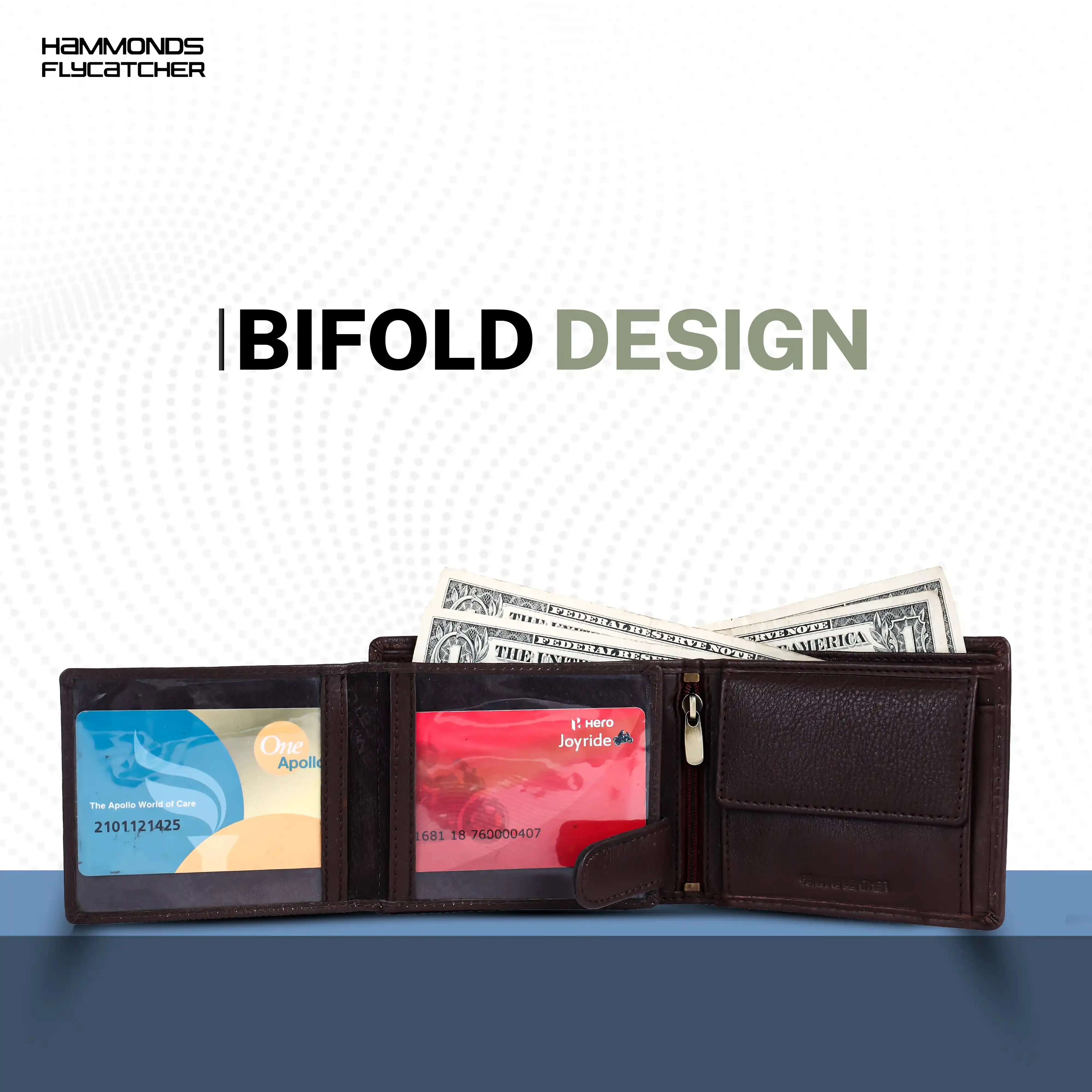 Genuine Leather Wallet for Men with 6 ATM Card Slots - RFID Protected