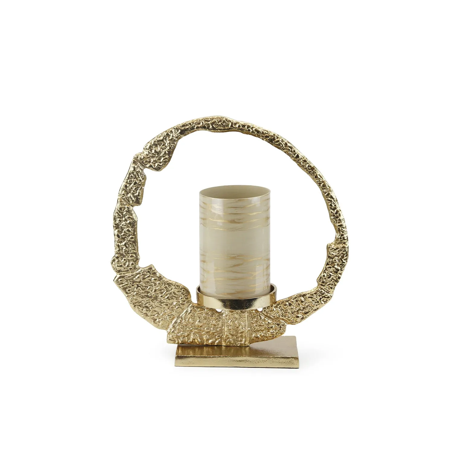 Gilded Halo Candle Holder