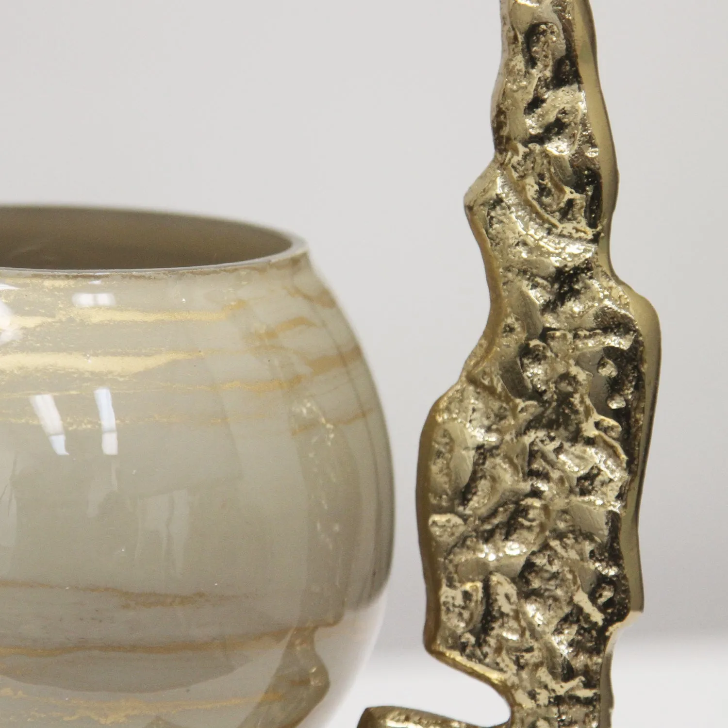 Gilded Halo Candle Holder