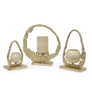 Gilded Halo Candle Holder