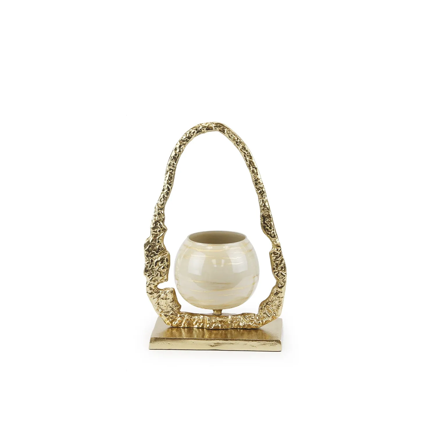 Gilded Halo Candle Holder