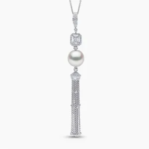 Glitz 18K Gold South Sea Pearl Diamond Necklace