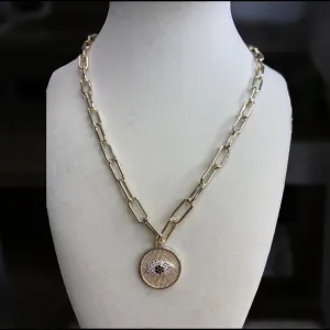 Gold Chain Evil Eye Necklace