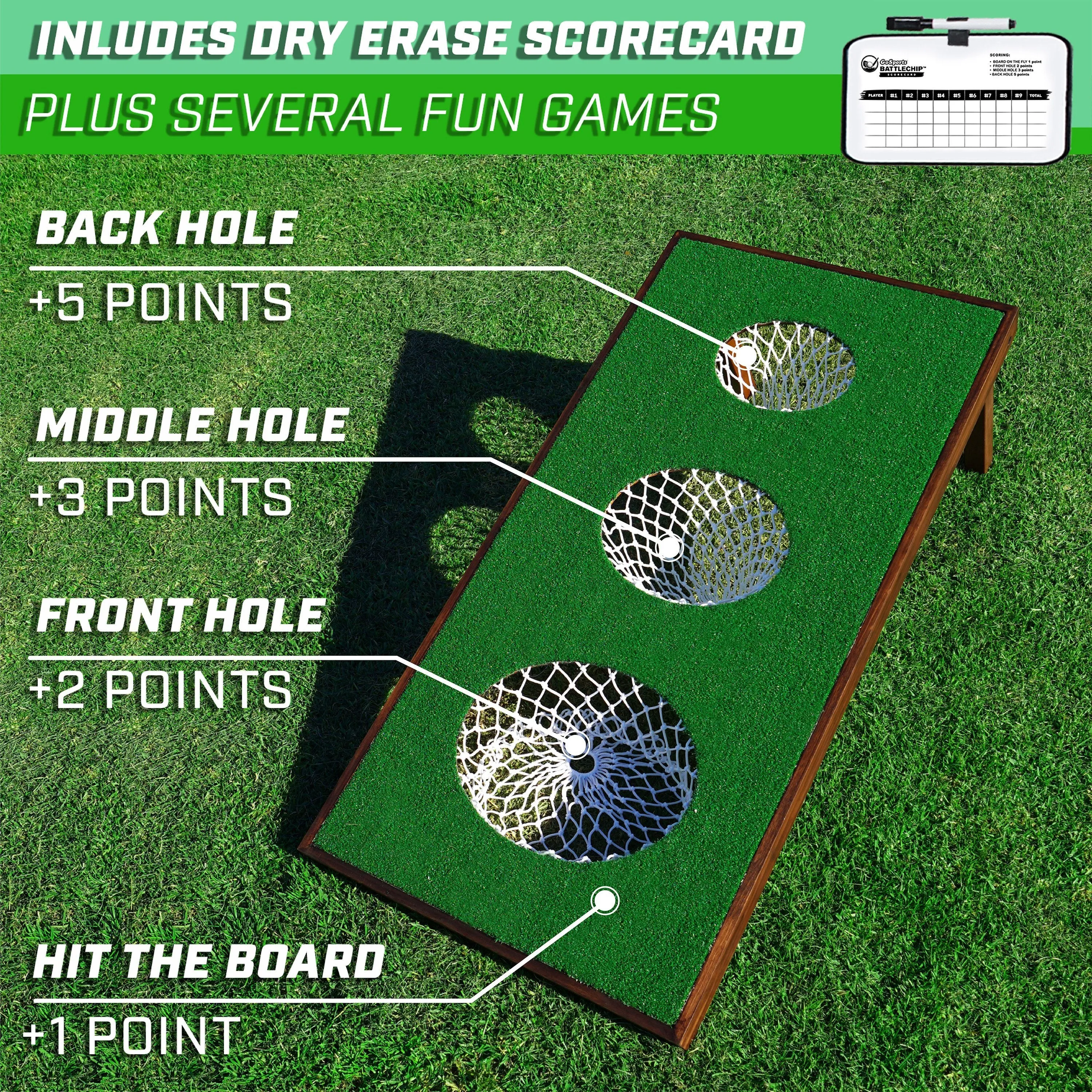 GoSports BattleChip VERSUS Golf Cornhole Chipping Game