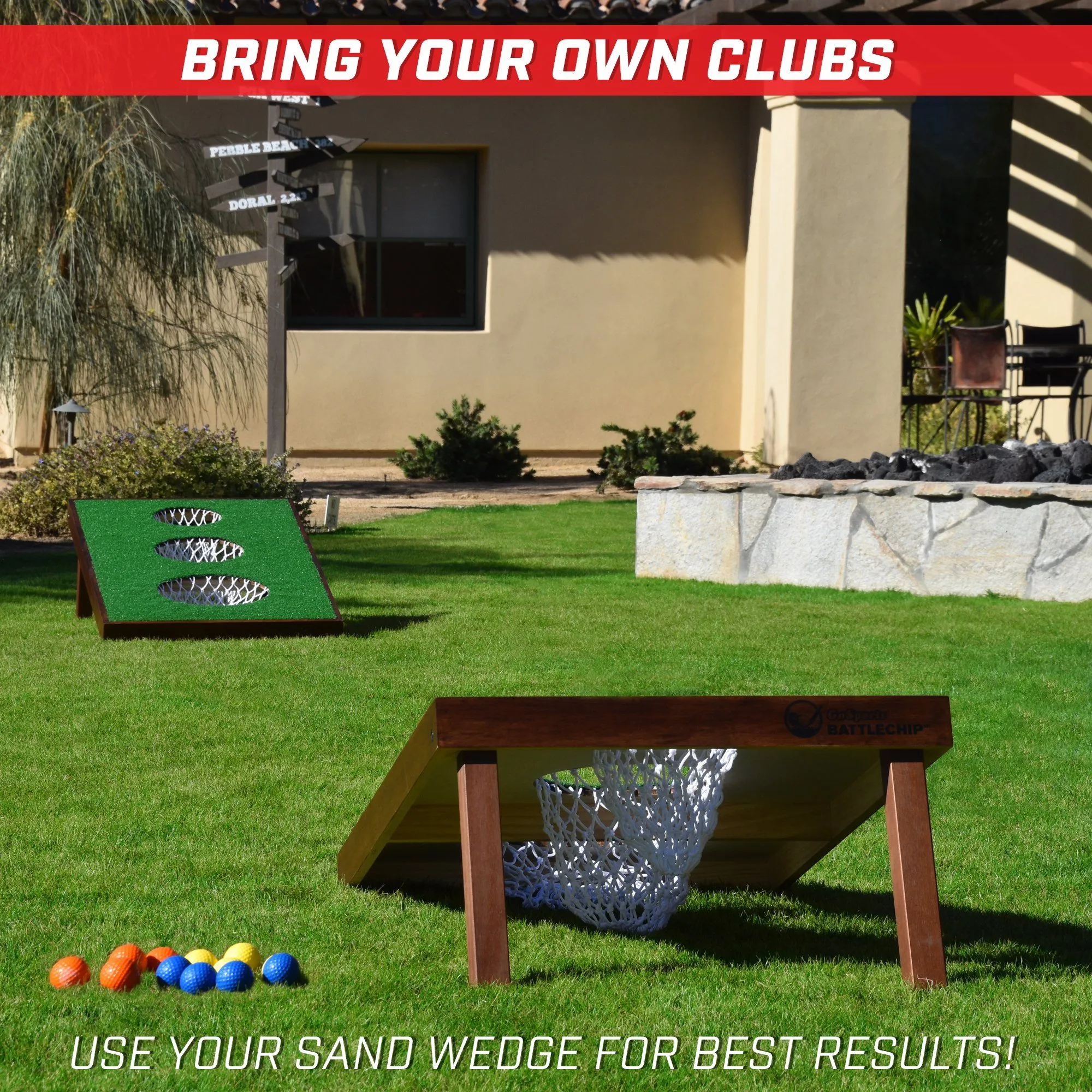 GoSports BattleChip VERSUS Golf Cornhole Chipping Game