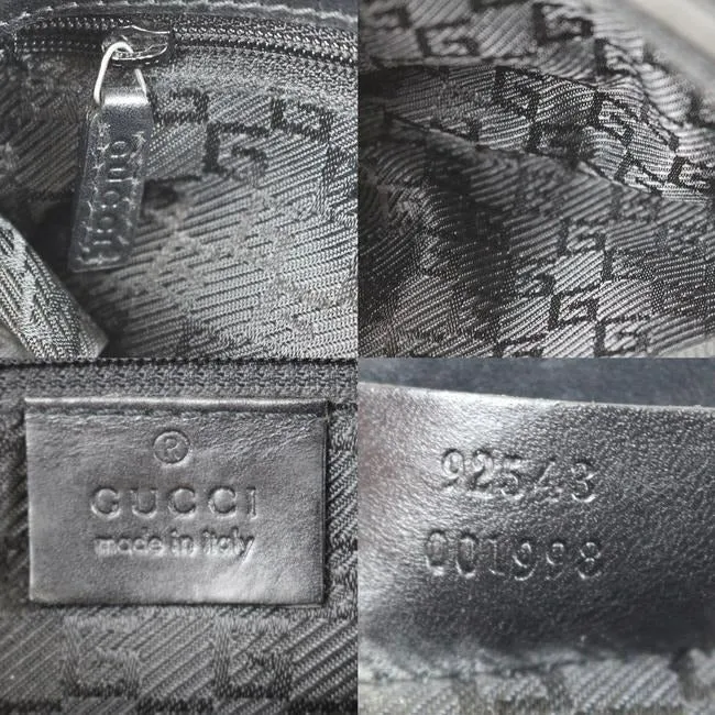 Gucci Black Canvas With A Heavy Canvas Belt And Chrome Accents Bag Fanny Pack Wallet
