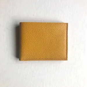 Handmade Leather Wallet in Colours (Mustard Yellow, Grey, Turquoise or Burgundy)