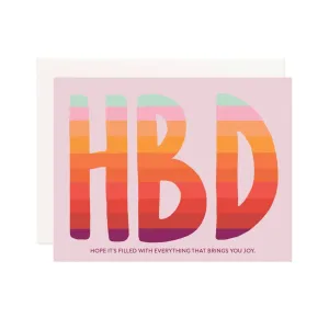 HBD Birthday Greeting Card