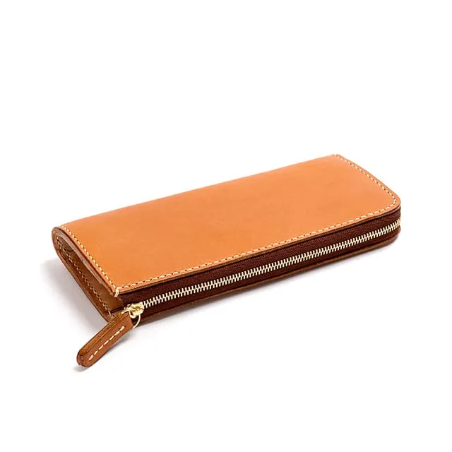 High Quality Tochigi Leather Long Wallet, Handmade in Japan