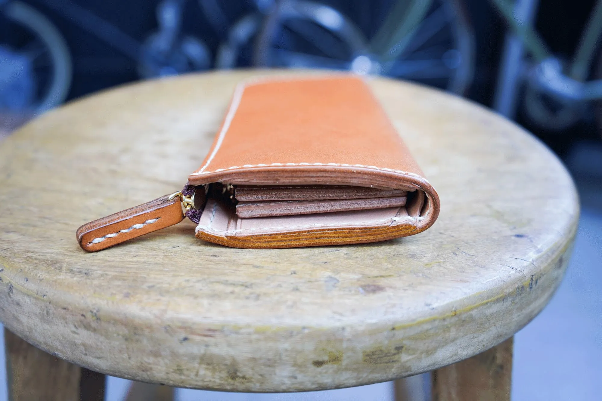 High Quality Tochigi Leather Long Wallet, Handmade in Japan