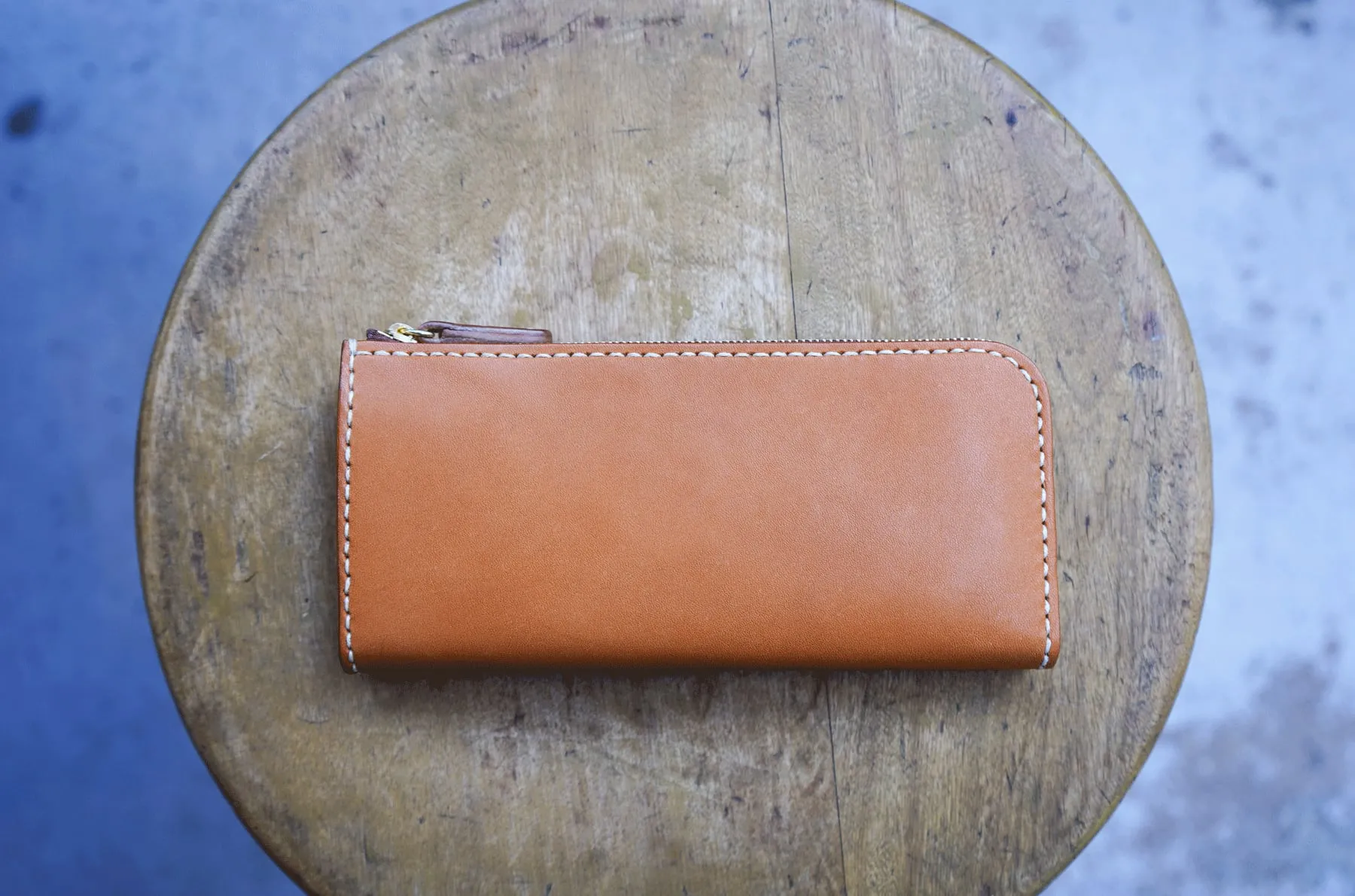 High Quality Tochigi Leather Long Wallet, Handmade in Japan