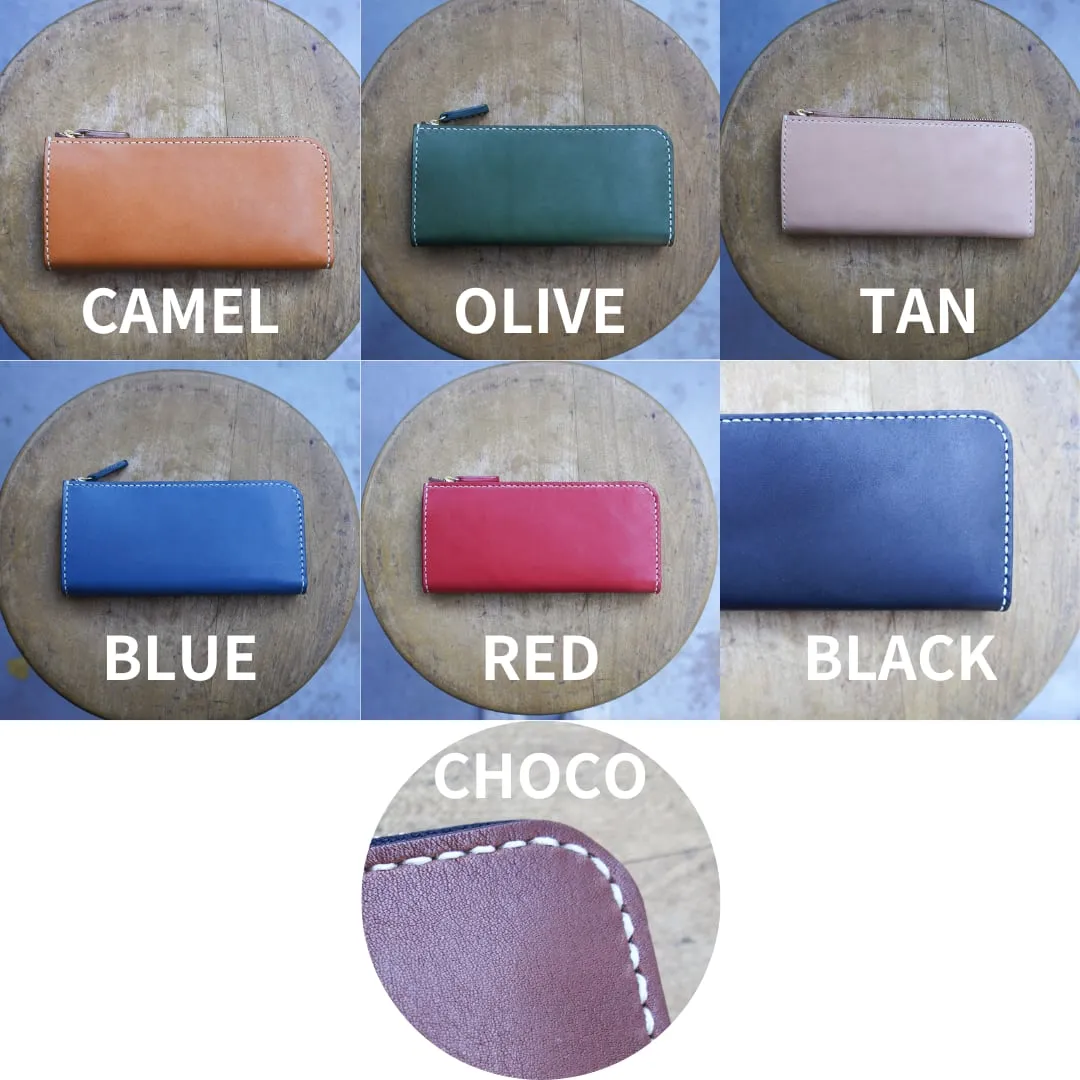 High Quality Tochigi Leather Long Wallet, Handmade in Japan