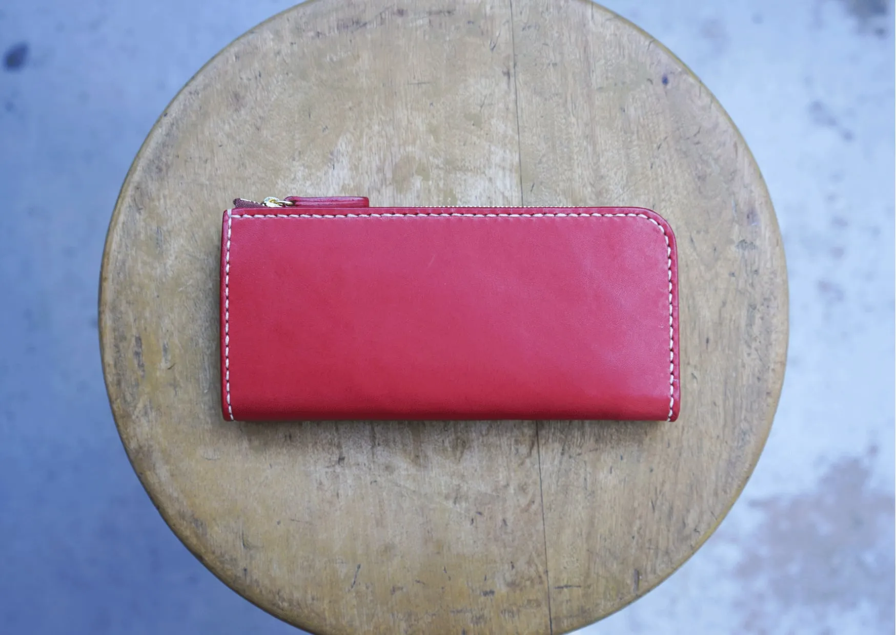 High Quality Tochigi Leather Long Wallet, Handmade in Japan