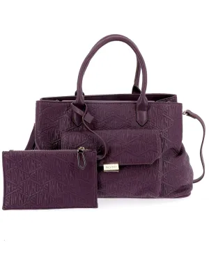 High texture bag with flap pocket