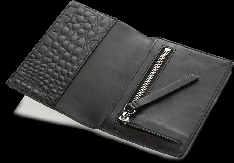 India black croco passport-holder