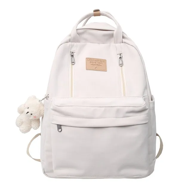 Kawaii Double Zipper Teenager Girls Backpack