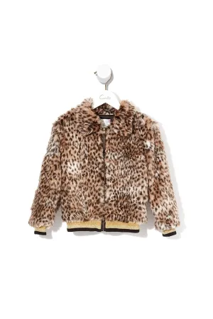 KIDS FEUX FUR JACKET CHAMPAGNE COAST