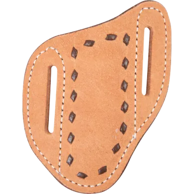 Leather Angled Knife Scabbard, Buckstitch-SMALL