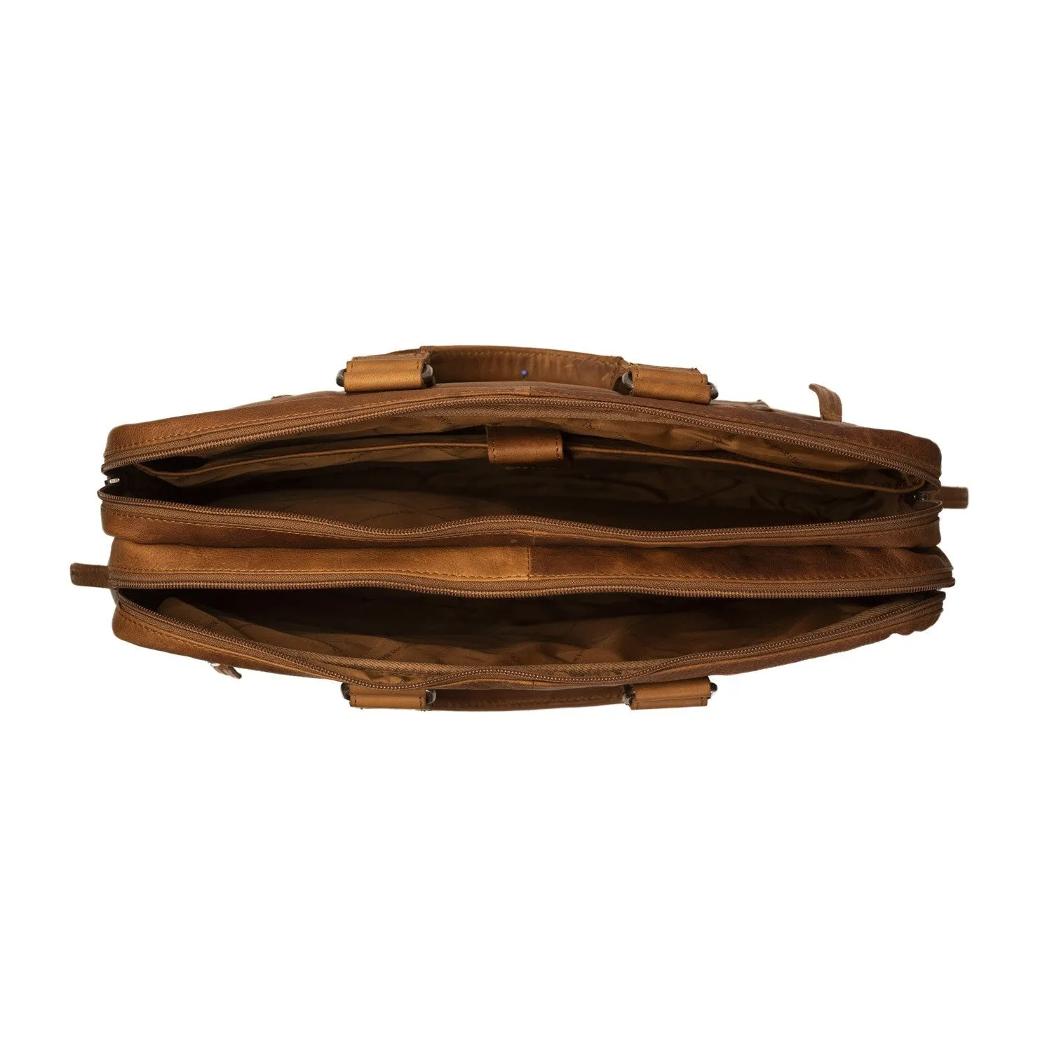 Leather Laptop Bag Cognac Seth