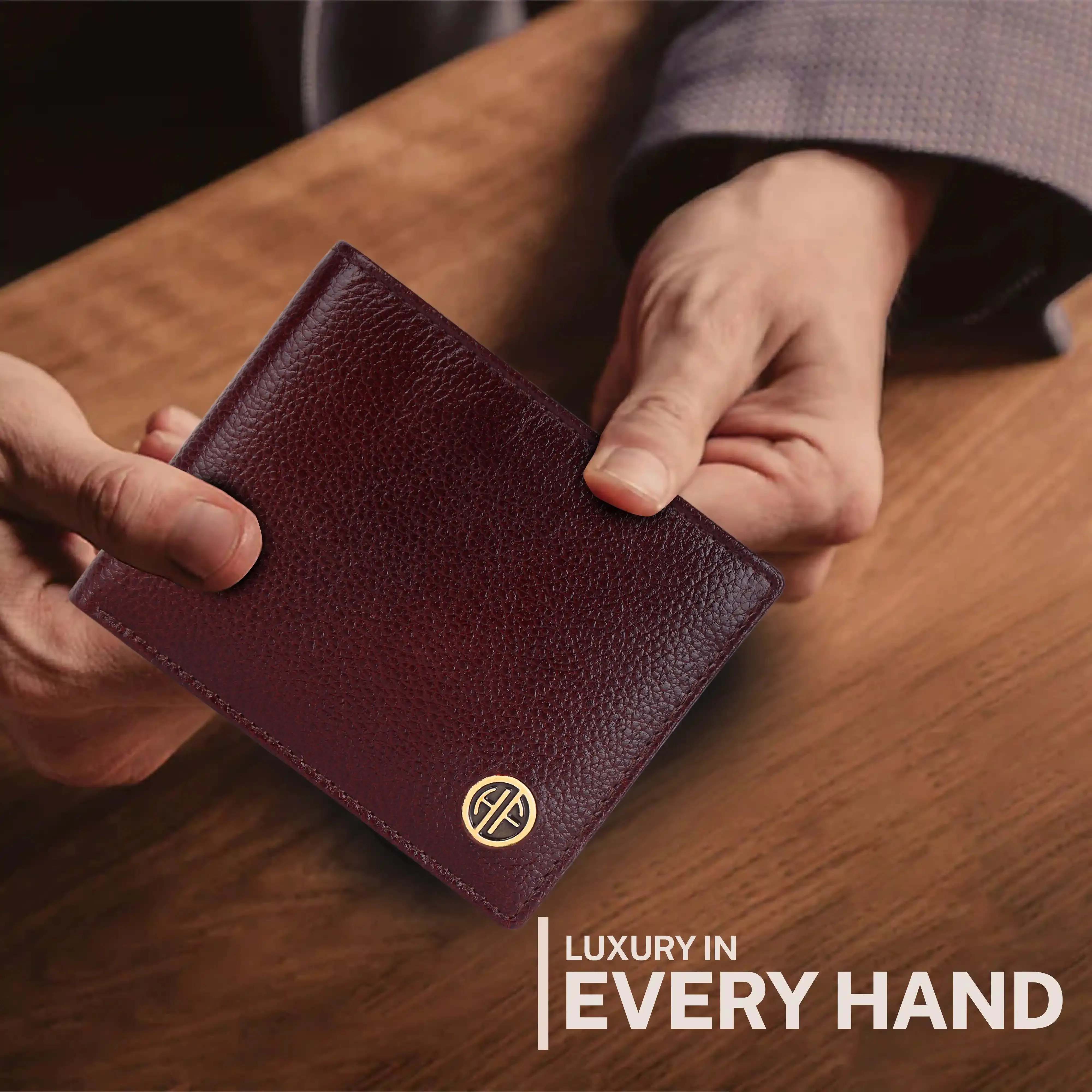 Leather Wallet for Men - RFID Protected Leather Money Bag for Men with 4 ATM Credit/Debit Card Slots