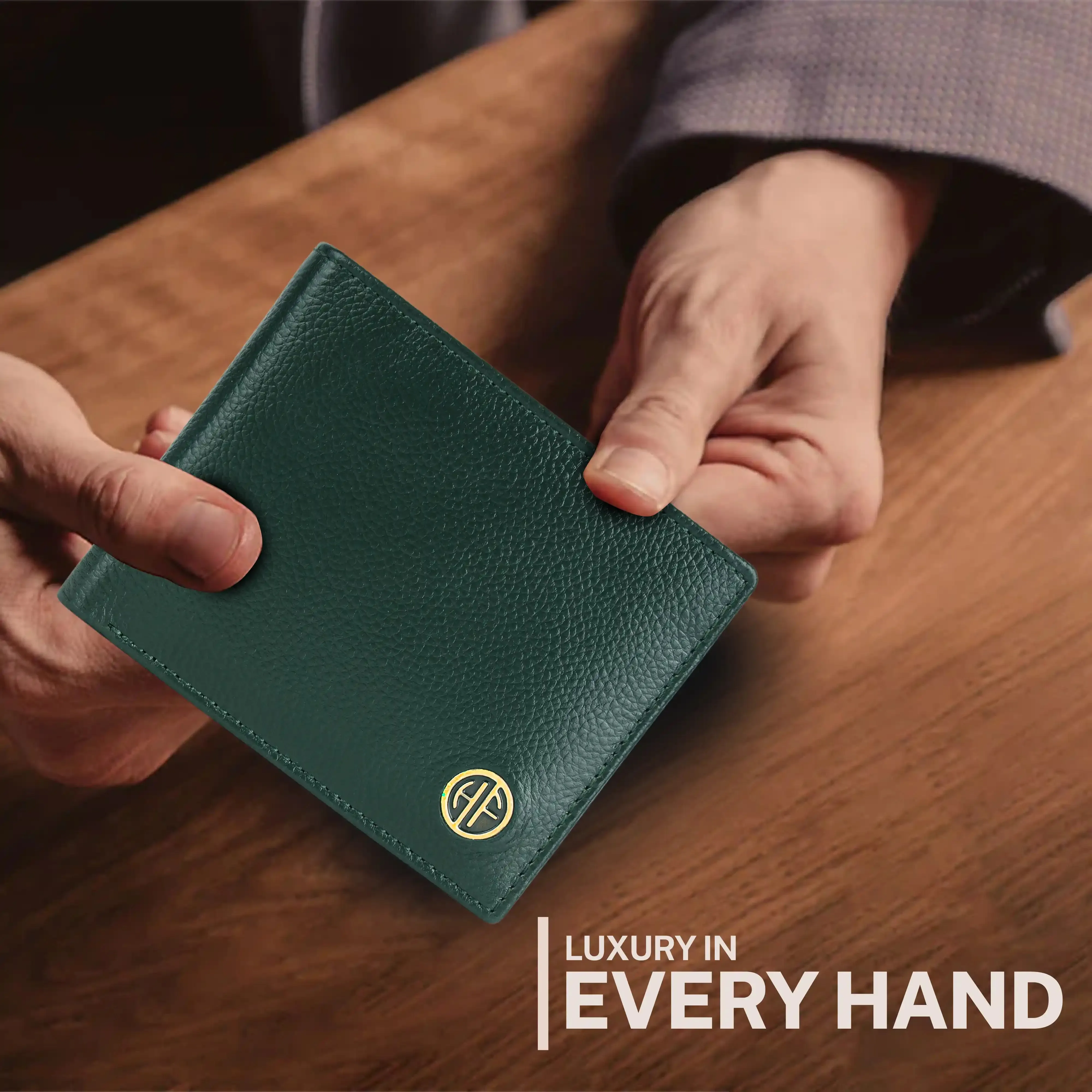 Leather Wallet for Men - RFID Protected Leather Money Bag for Men with 4 ATM Credit/Debit Card Slots