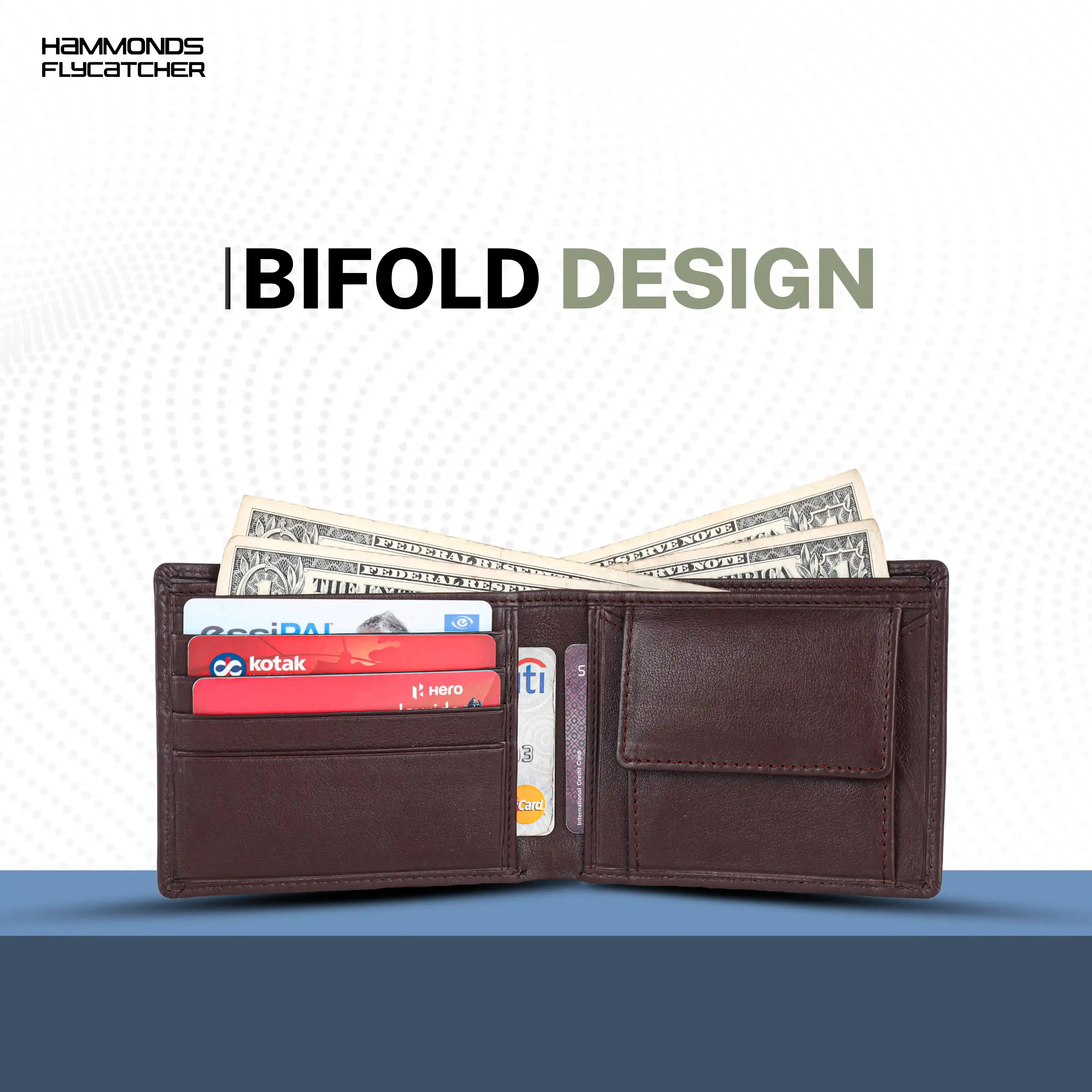 Leather Wallet for Men - RFID Protected Leather Money Bag for Men with 4 ATM Credit/Debit Card Slots