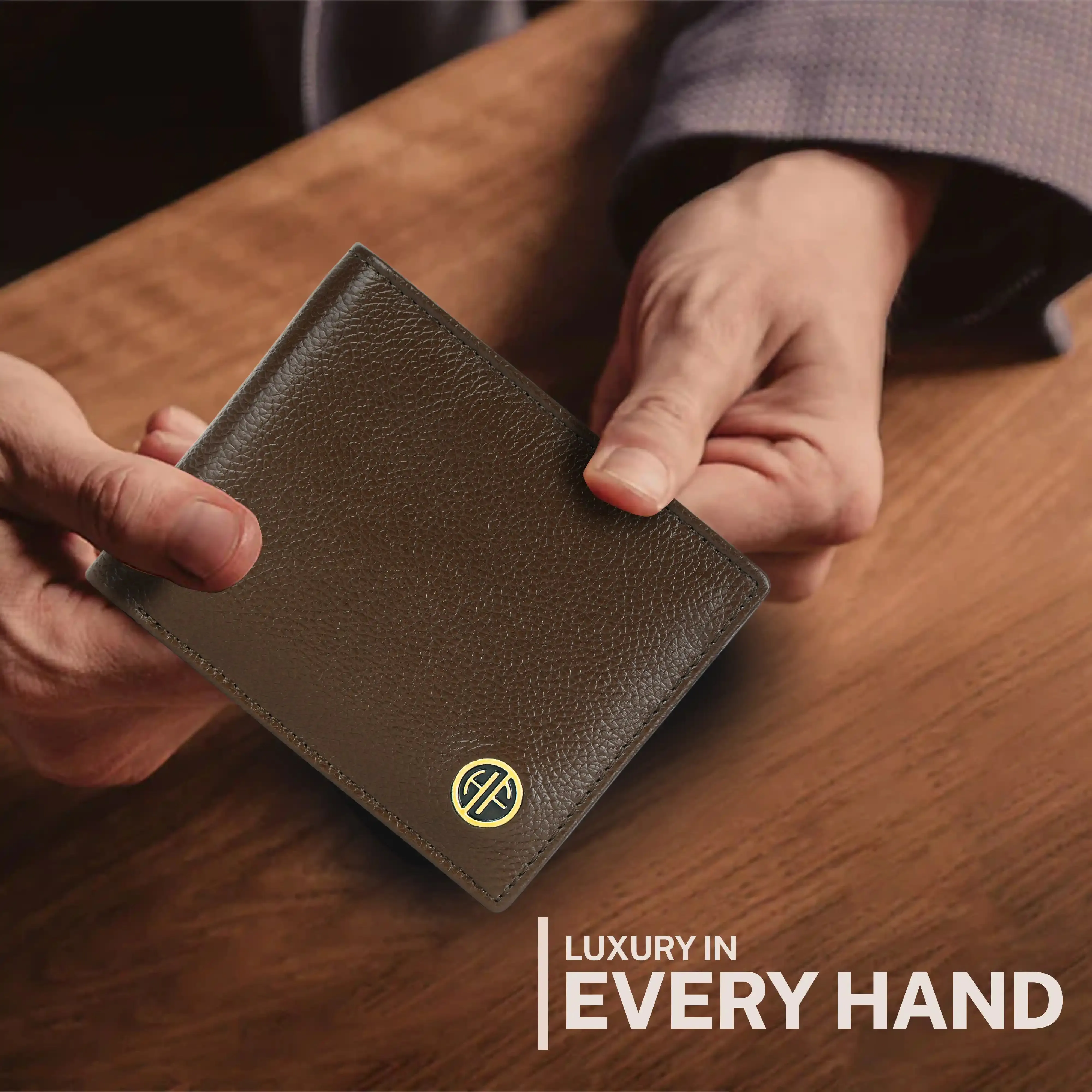 Leather Wallet for Men - RFID Protected Leather Money Bag for Men with 4 ATM Credit/Debit Card Slots