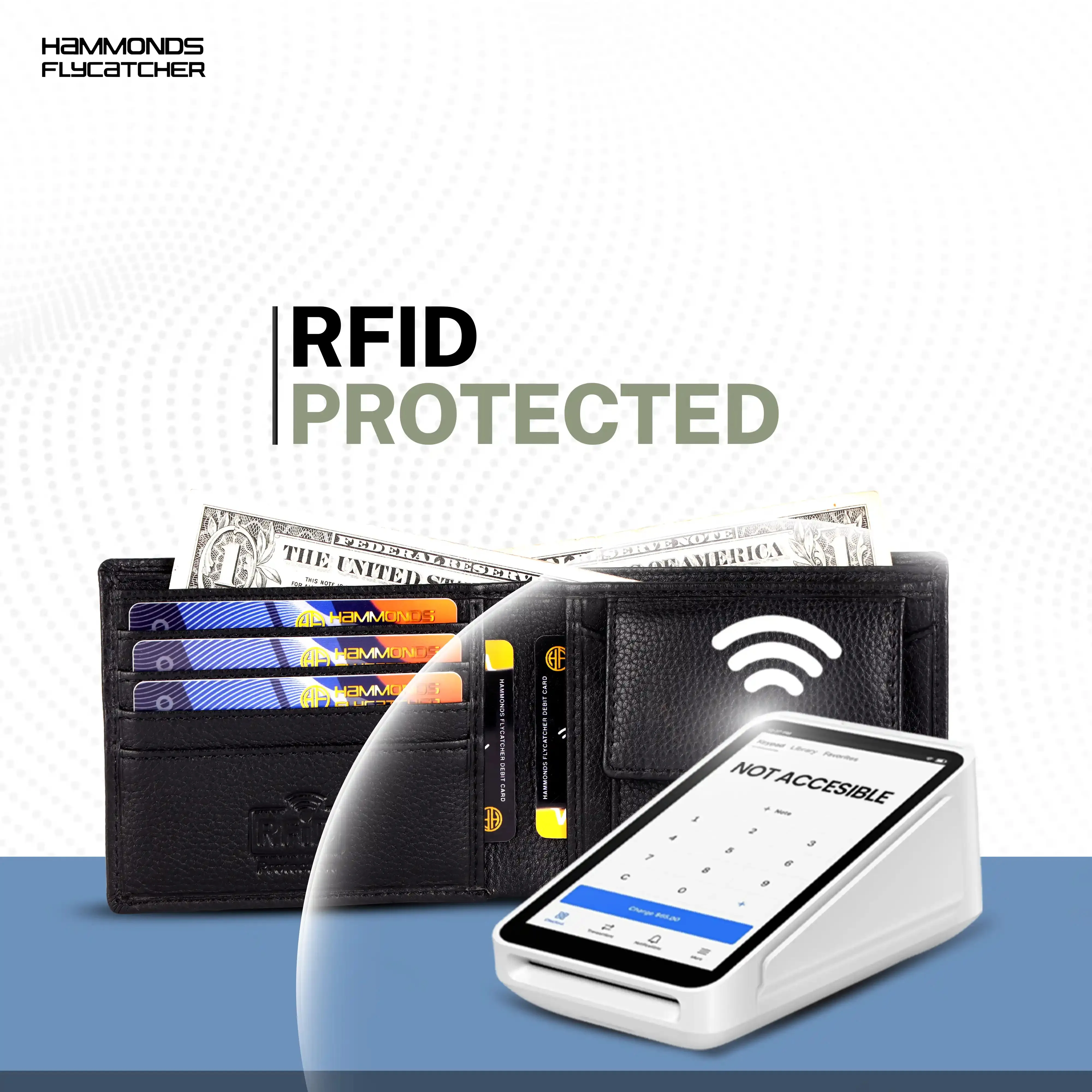 Leather Wallet for Men - RFID Protected Leather Money Bag for Men with 4 ATM Credit/Debit Card Slots