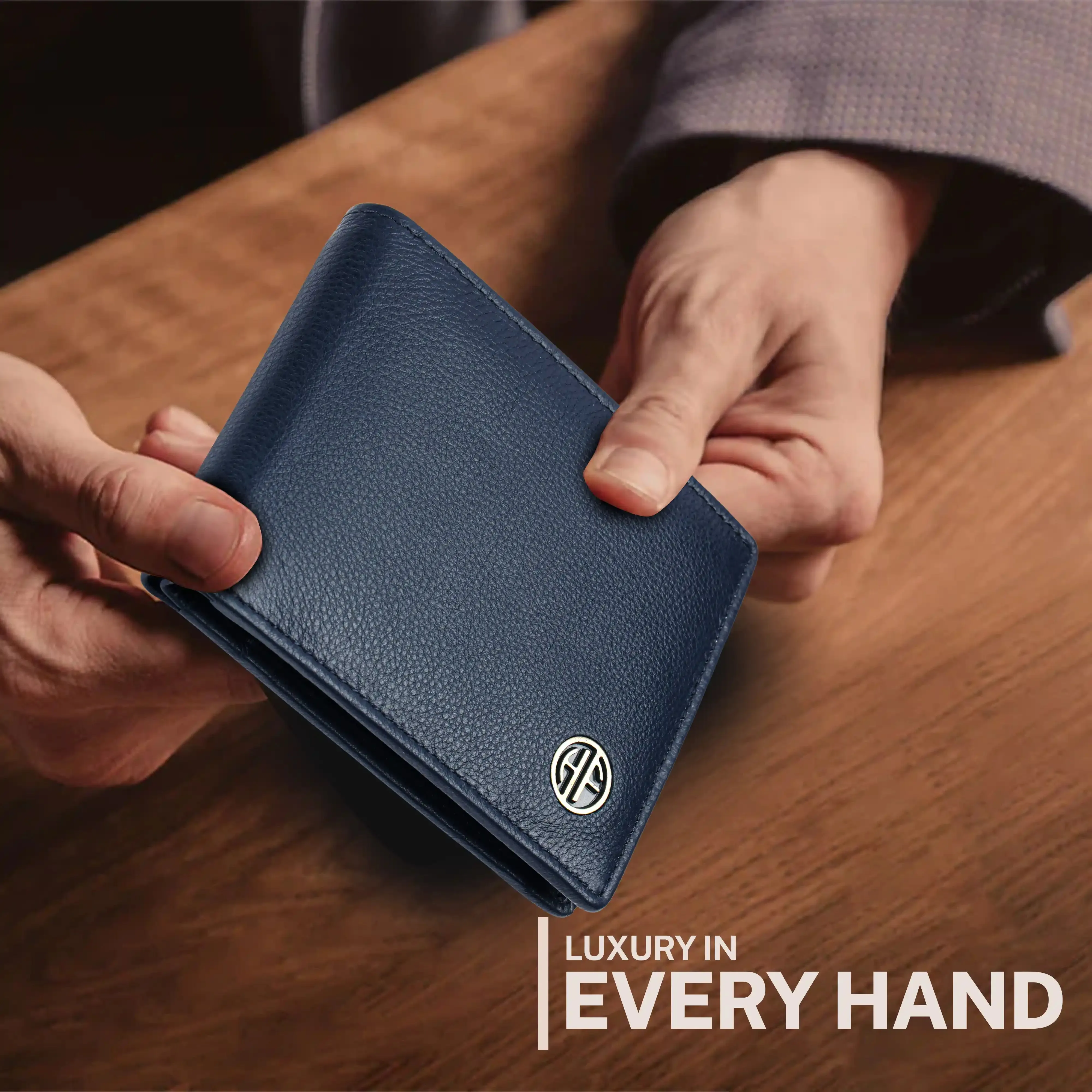 Leather Wallet for Men - RFID Protected Leather Money Bag for Men with 4 ATM Credit/Debit Card Slots
