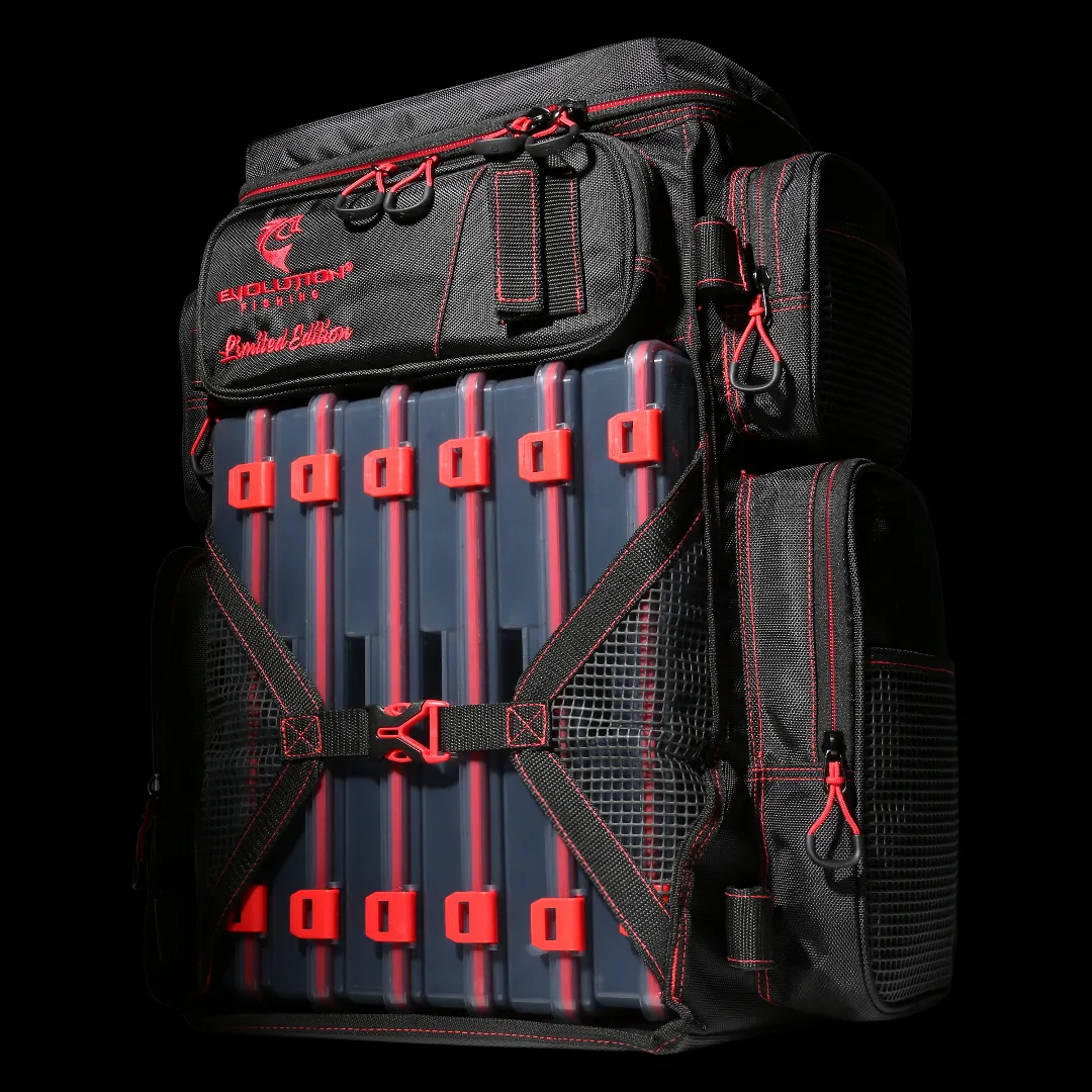 Limited Edition - RED Drift Series 3700 Tackle Backpack with Drift Hat