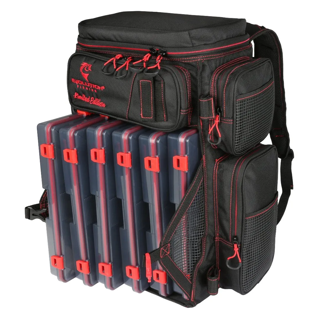 Limited Edition - RED Drift Series 3700 Tackle Backpack with Drift Hat