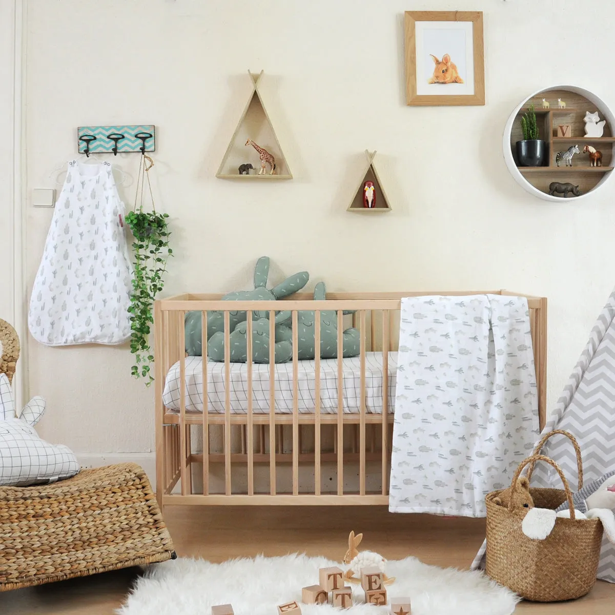 Little Crevette Large Swaddle Cactus