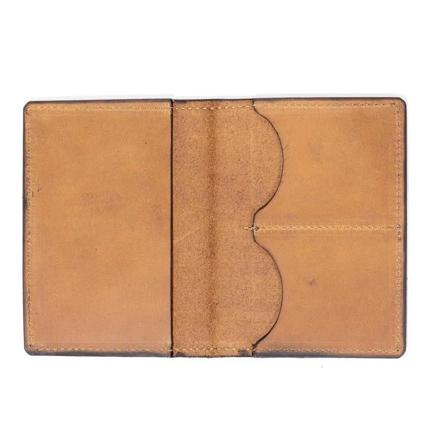 London Leather Map Passport Wallet