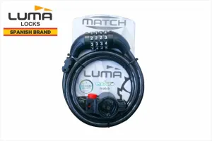 Luma Enduro Spiral Match Cycle Lock 08 x 150cm Black