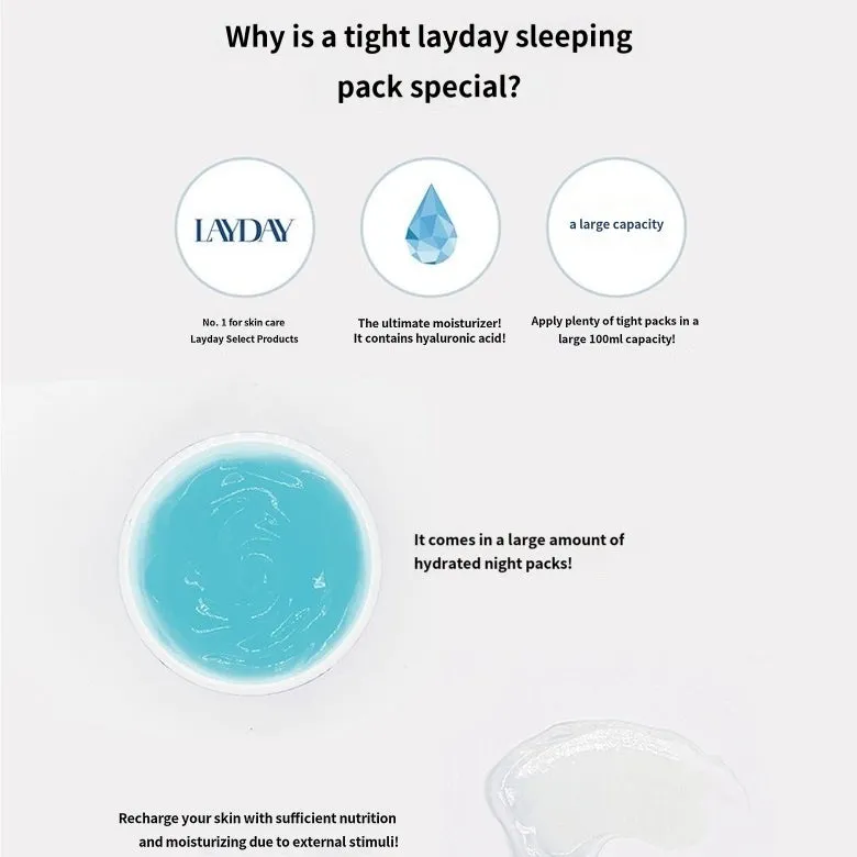 Made in Korea LAYDAY Hyaluronic Sleeping Pack(100ml 100ml) Moisture cream(100ml 100ml)(pH5.5)(free shipping)