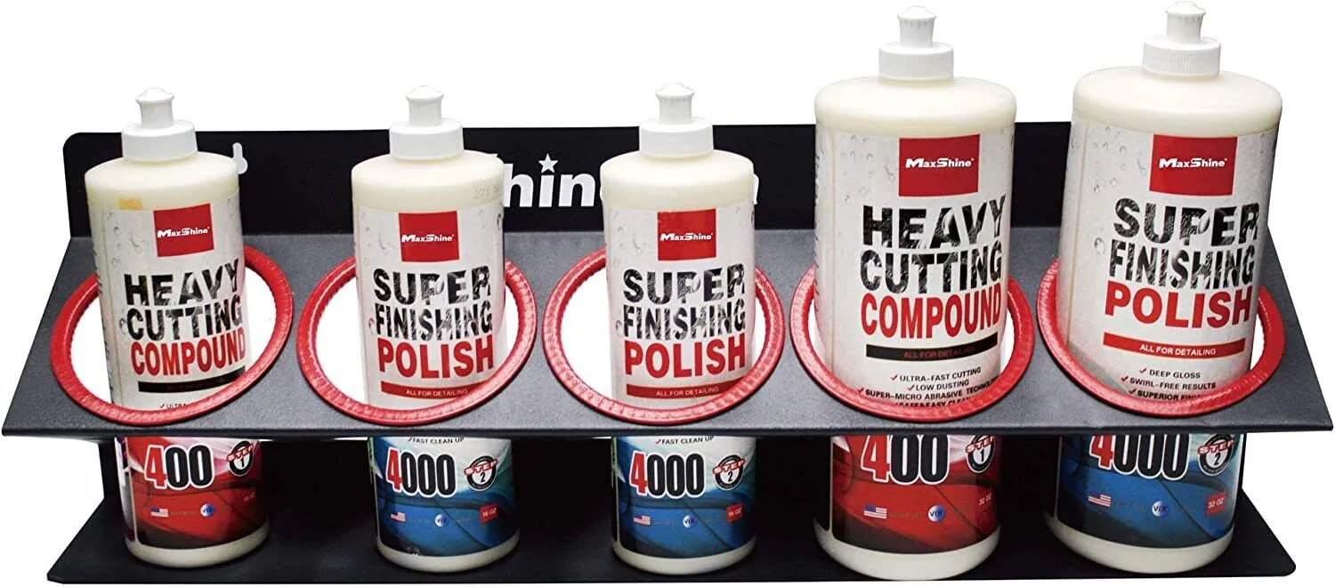 Maxshine 32oz or 16oz Bottle Car Detailing Compound Holder, 5 Bottle Holder