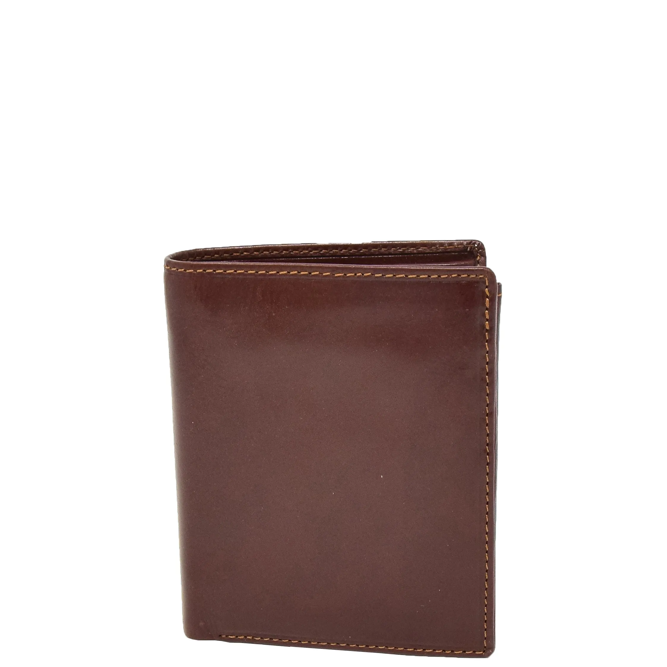 Mens Large Leather Bifold Wallet Toronto Brown