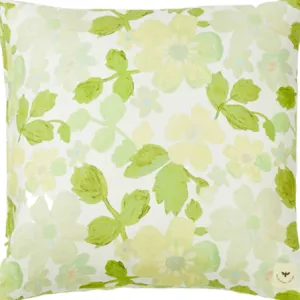 Mini Pastel Floral Euro Pillow Case Set 2 | Green