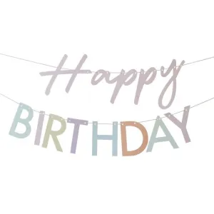 Mix it Up Pastel Happy Birthday Banner Each