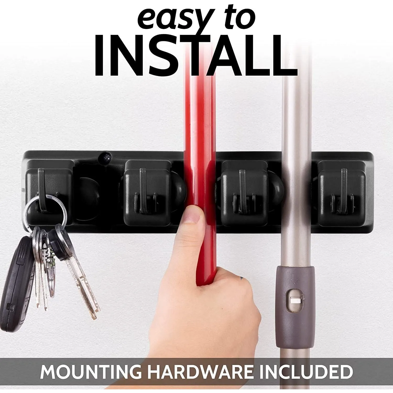 Mop and Broom Organizer Wall Mount