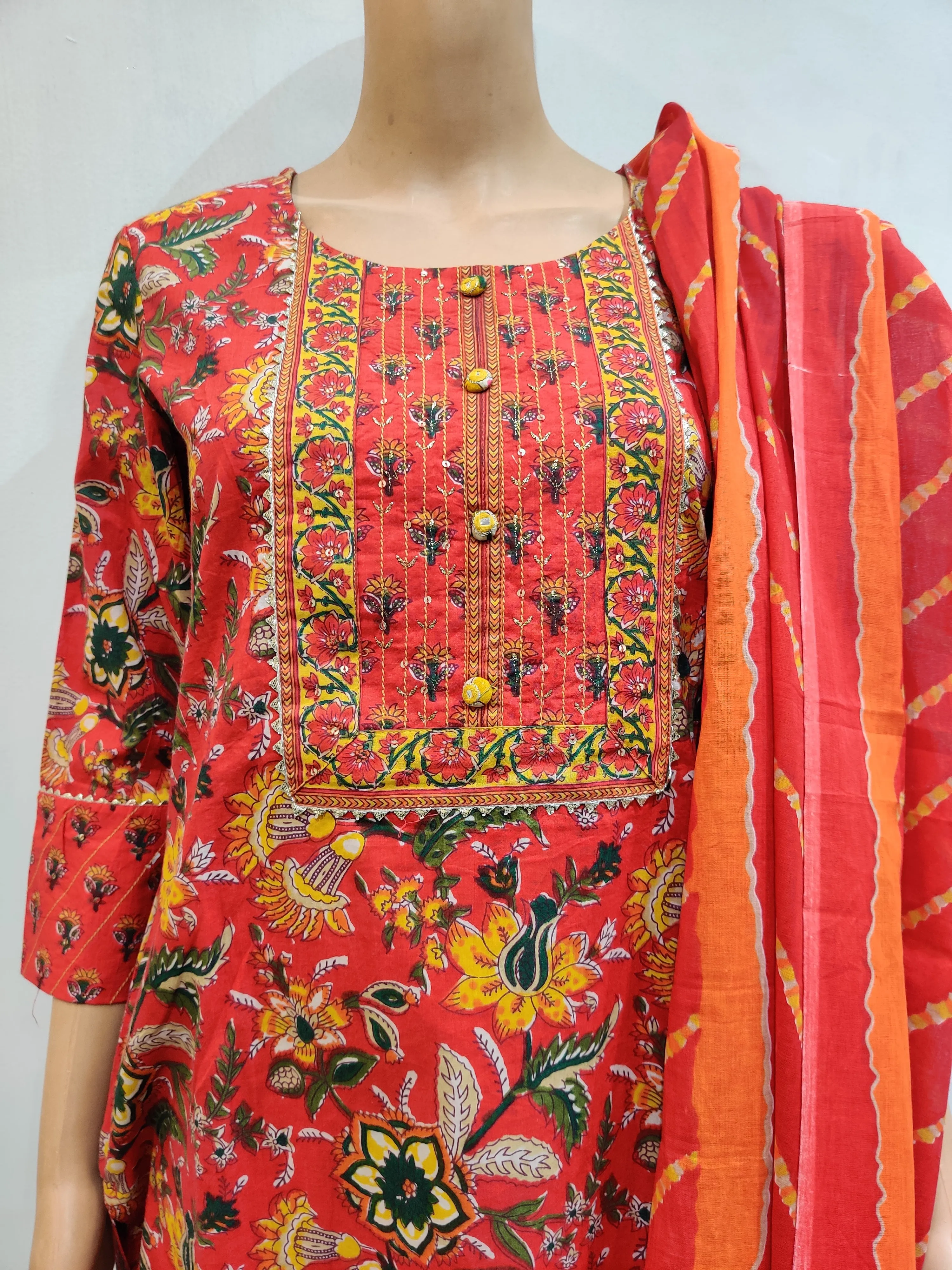 Morning Glory Kurta pant dupatta set
