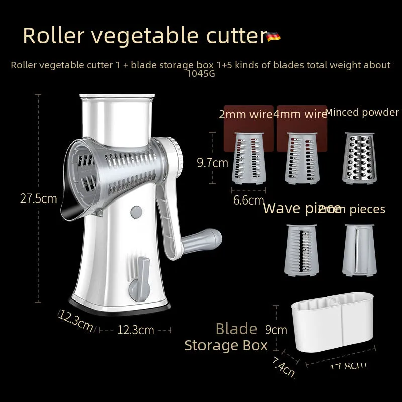 Multi-Functional Hand-Cranked Kitchen Cutter