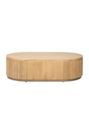 Natural Oak Oval Coffee Table | OROA Belfort
