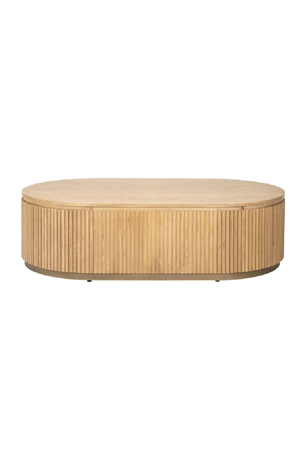 Natural Oak Oval Coffee Table | OROA Belfort