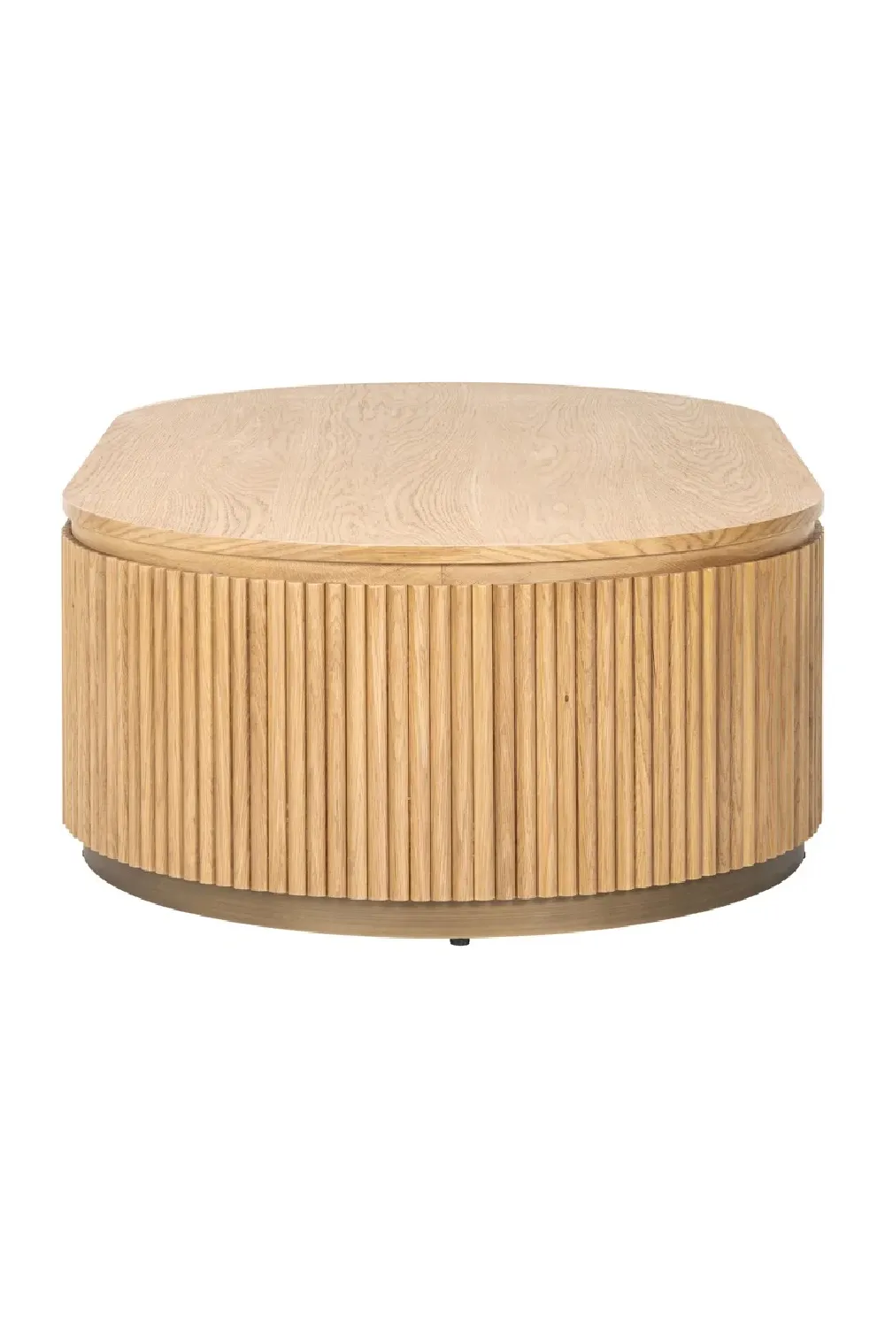 Natural Oak Oval Coffee Table | OROA Belfort