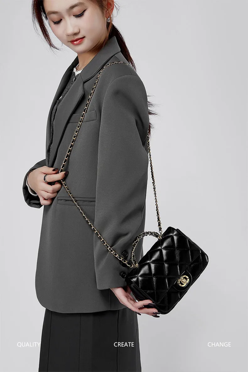 New women's metal chain shoulder crossbody bag handbag 2901 black