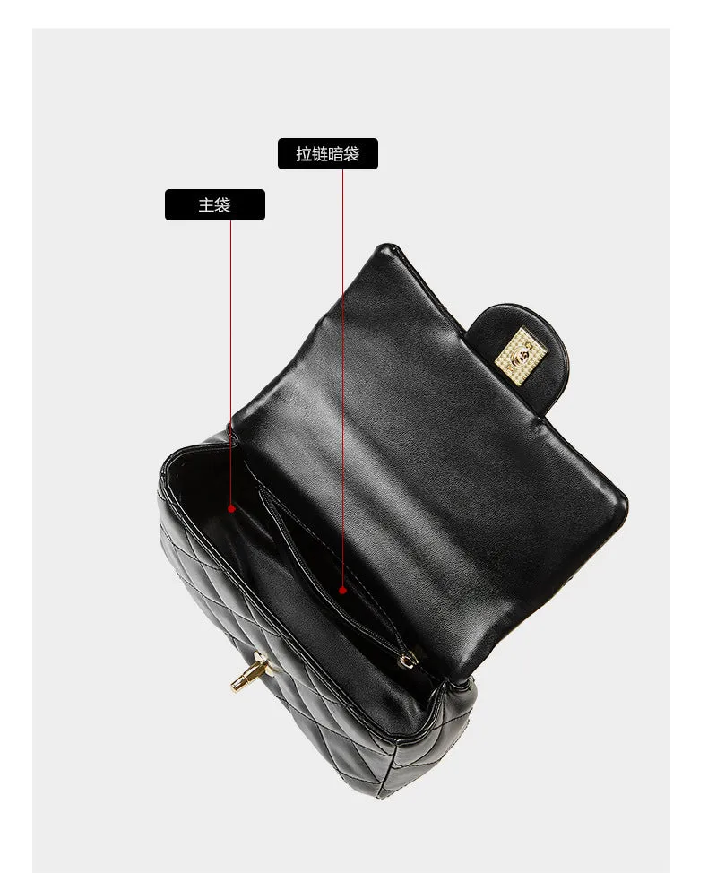 New women's metal chain shoulder crossbody bag handbag 2901 black