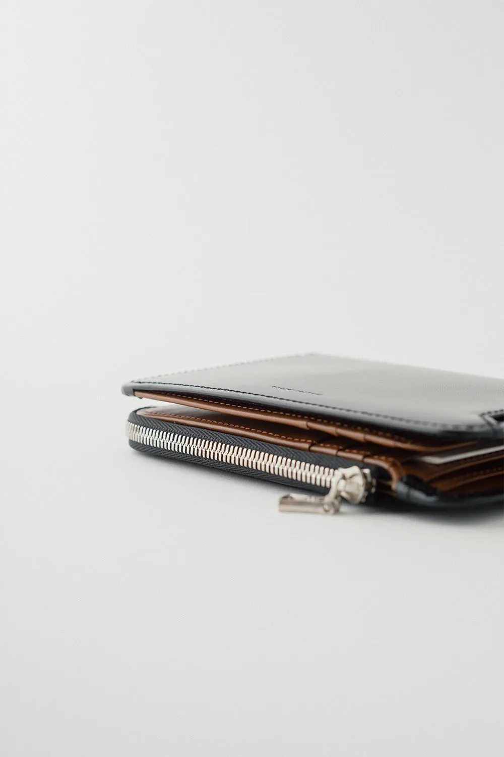 Notch Zip Wallet - Black